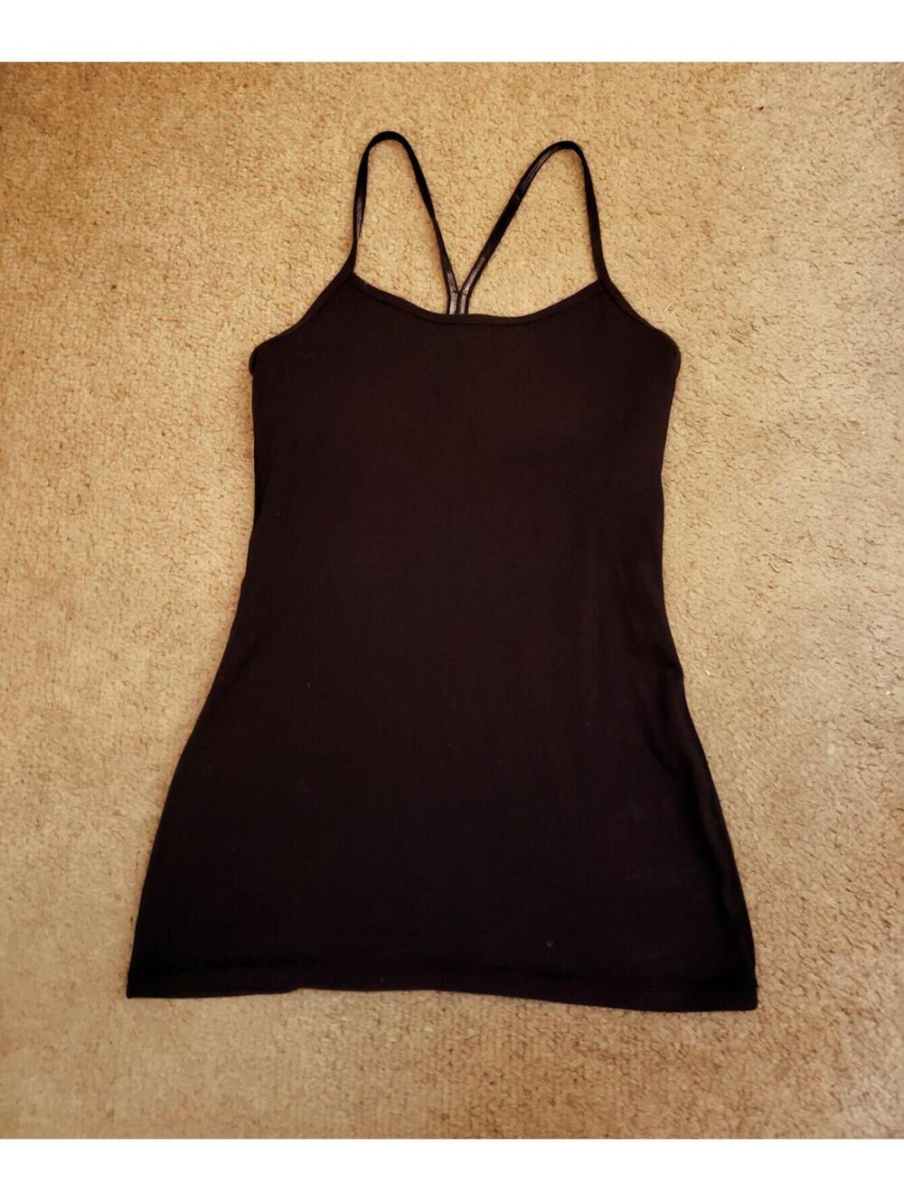 Lululemon Tank Top Black Athletic Sz 4